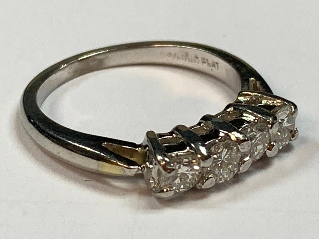 Platinum Diamond Ring Size 4.75