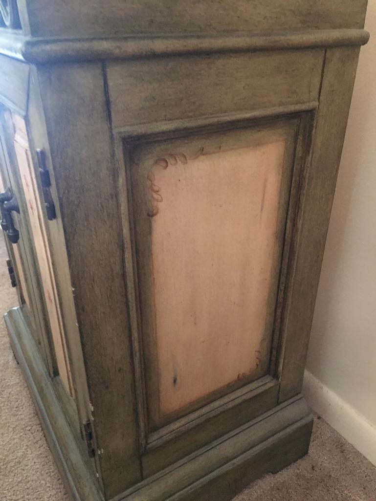 Decorative Cabinet w/Floral Accents