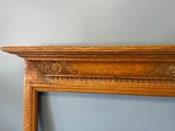 Ornate Antique Wood Fireplace Mantle