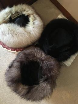 Group of Three Ladies Winter Hats Incl. Two Fur by Irene of New York