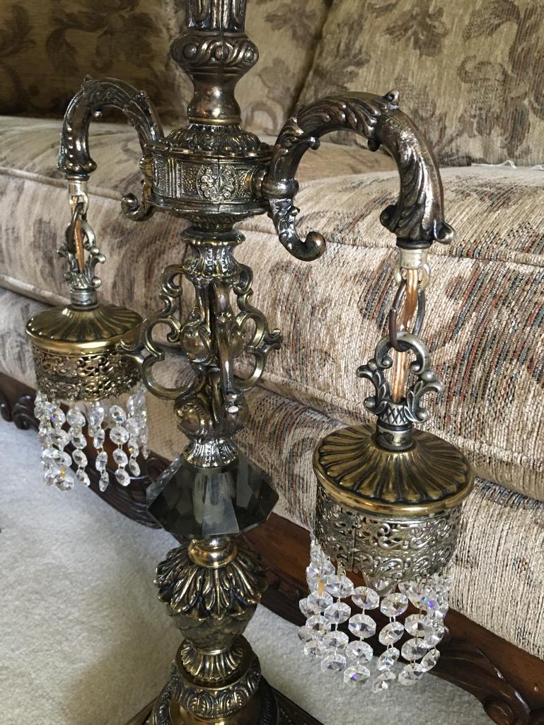 Pair of Decorative Chandelier Lamps w/Shades