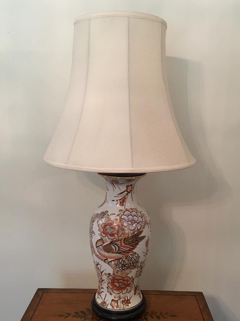 Porcelain Lamp, Oriental Style