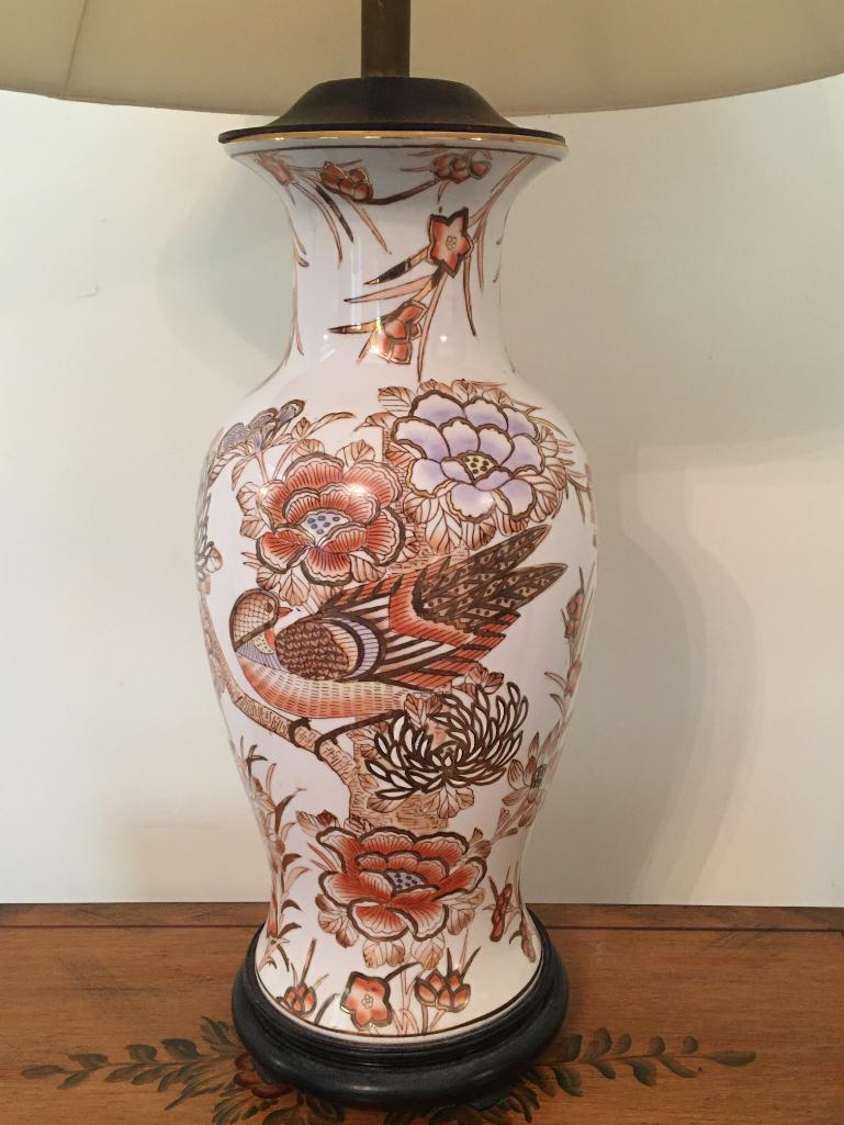 Porcelain Lamp, Oriental Style