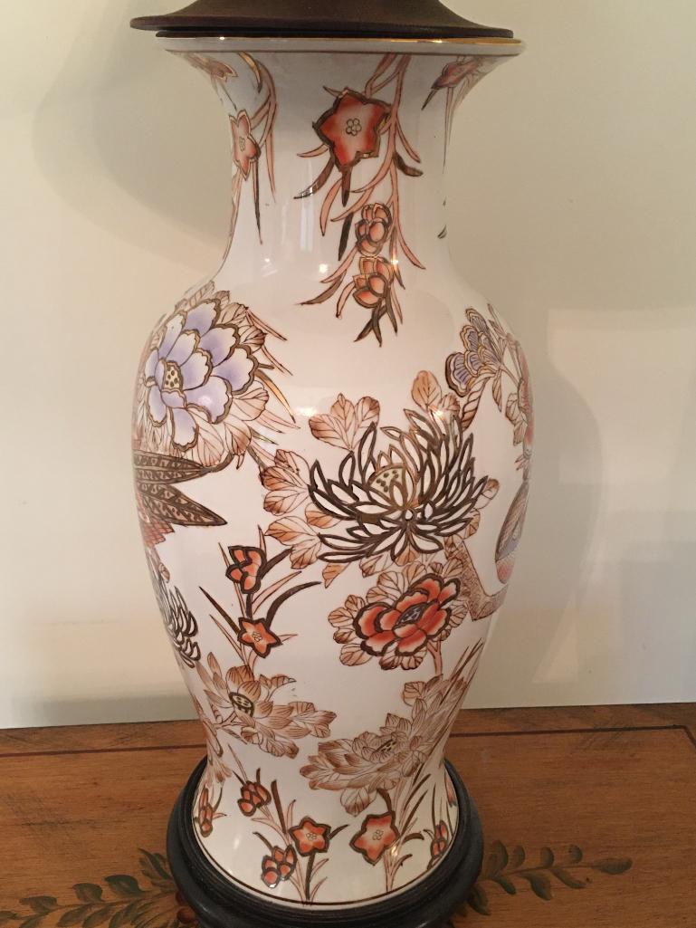 Porcelain Lamp, Oriental Style