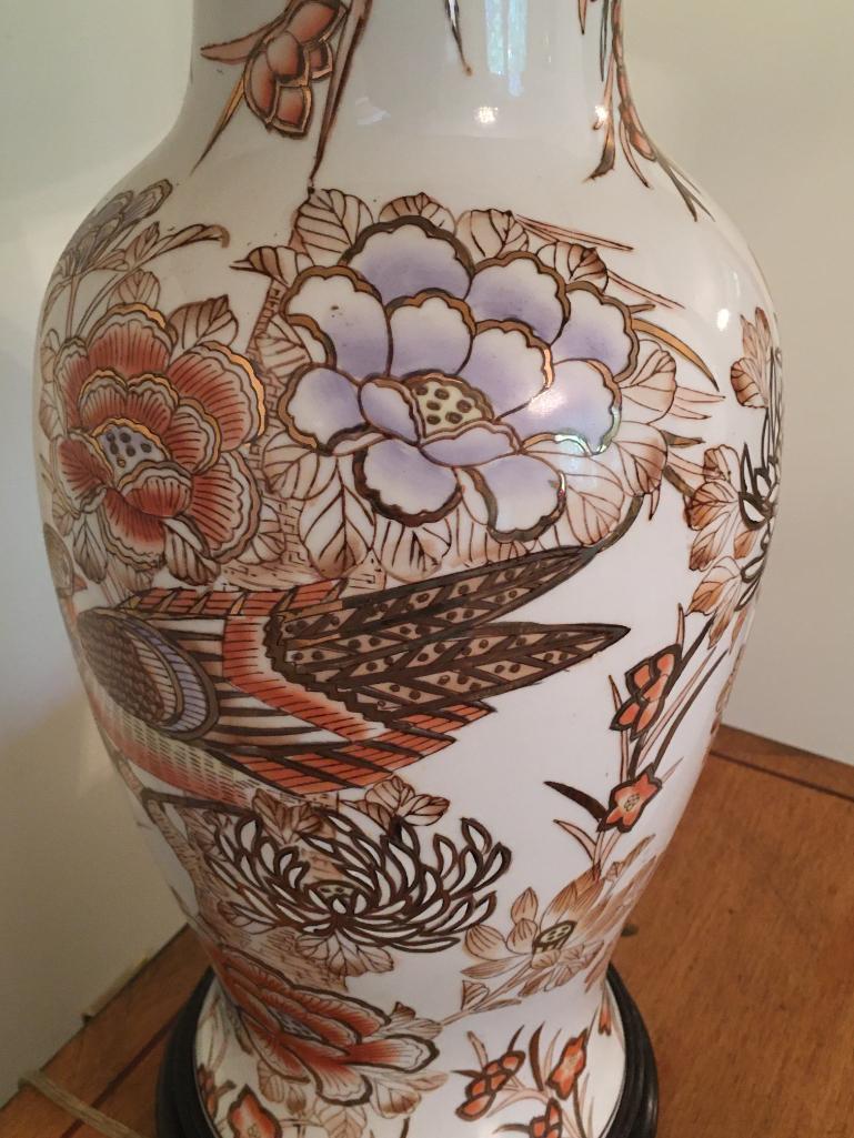 Porcelain Lamp, Oriental Style
