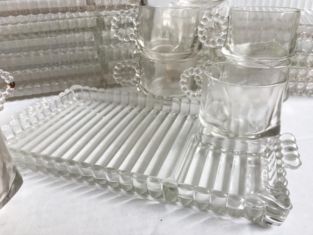 Set of 12 Vintage Luncheon Snack Plates and Cups