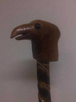 Wood Carved Walking Cane/Stick