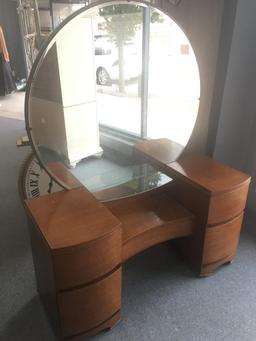 Antique Vanity Table with Mirror