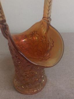 Carnival Glass Basket