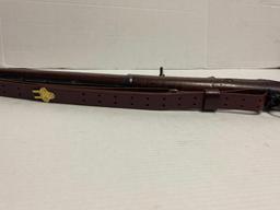 Antique Black Powder Rifle w/Leather Strap Maker Unknown US Model 1884