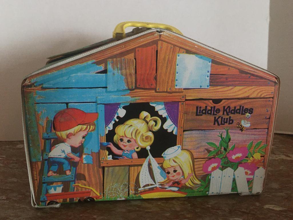 Vintage Liddle Kiddles Klub Doll Carrier and Dolls