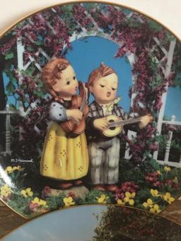 Pair of M.J. Hummel Collector Plates by Danbury Mint 1989/90