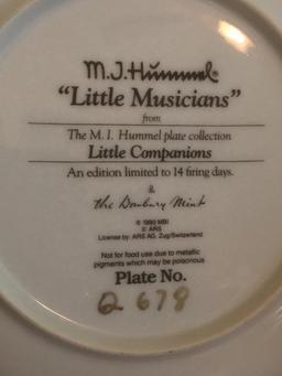 Pair of M.J. Hummel Collector Plates by Danbury Mint 1989/90
