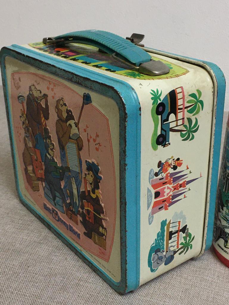 Vintage Walt Disney World Metal Lunchbox and Thermos