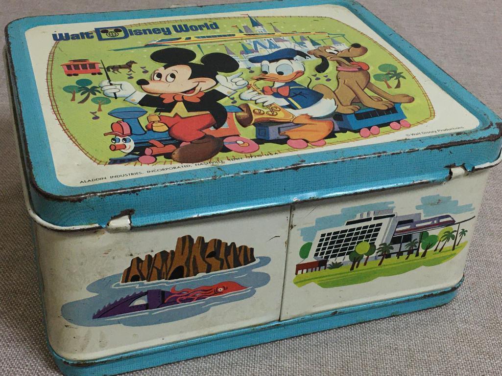 Vintage Walt Disney World Metal Lunchbox and Thermos