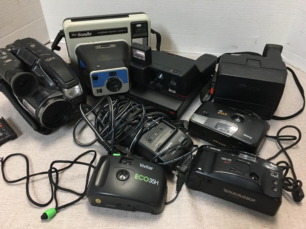 Group of Vintage Cameras and Camcorder