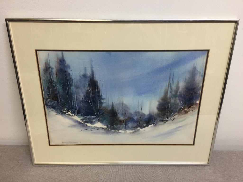 Framed Original Signed Watercolor by Beverly Alexander