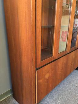 Mid Century Modern Merton Gershun Walnut China Hutch by Dillingham