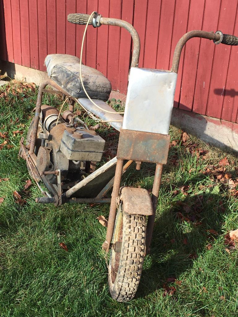 Vintage Mini Bike Pulled from Corn Crib!