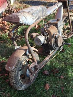 Vintage Mini Bike Pulled from Corn Crib!