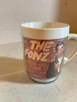 Vintage The Fonz Plastic Mug