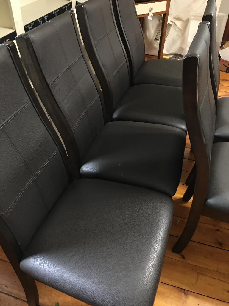 6 Vinyl Covered Dining Chairs