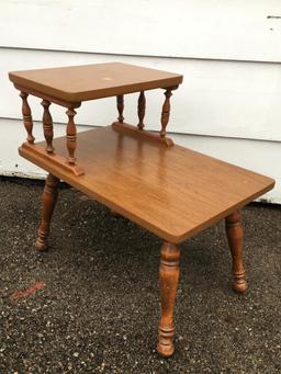 Baumritter Wooden Tiered End Table