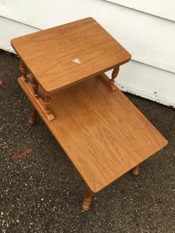 Baumritter Wooden Tiered End Table