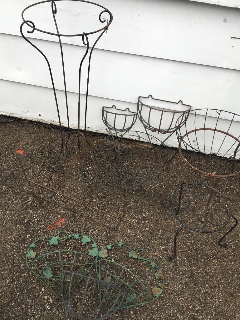 Lot of Outdoor Wire Landscaping Pieces