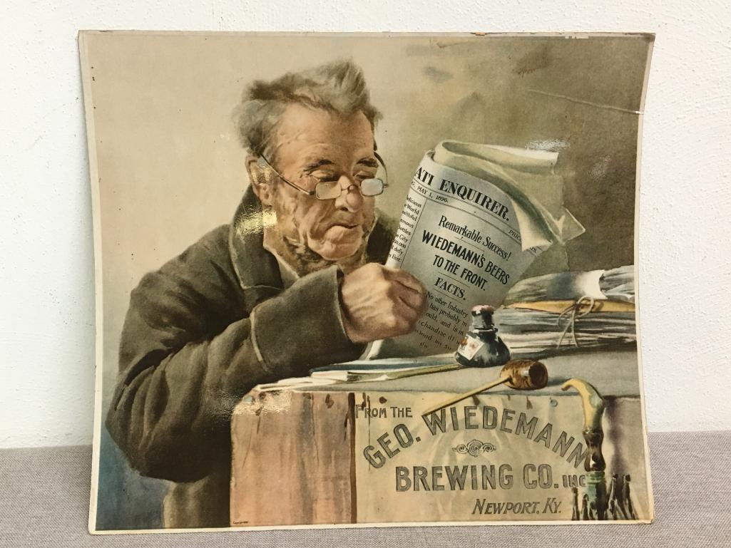 Geo. Wiedemann Brewing Co Print on Board Newport, KY