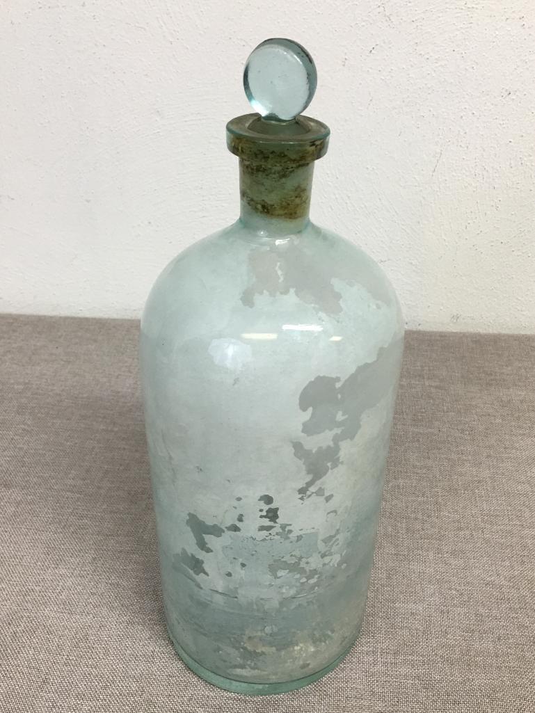 Antique Glass Jar w/Ground Glass Stopper