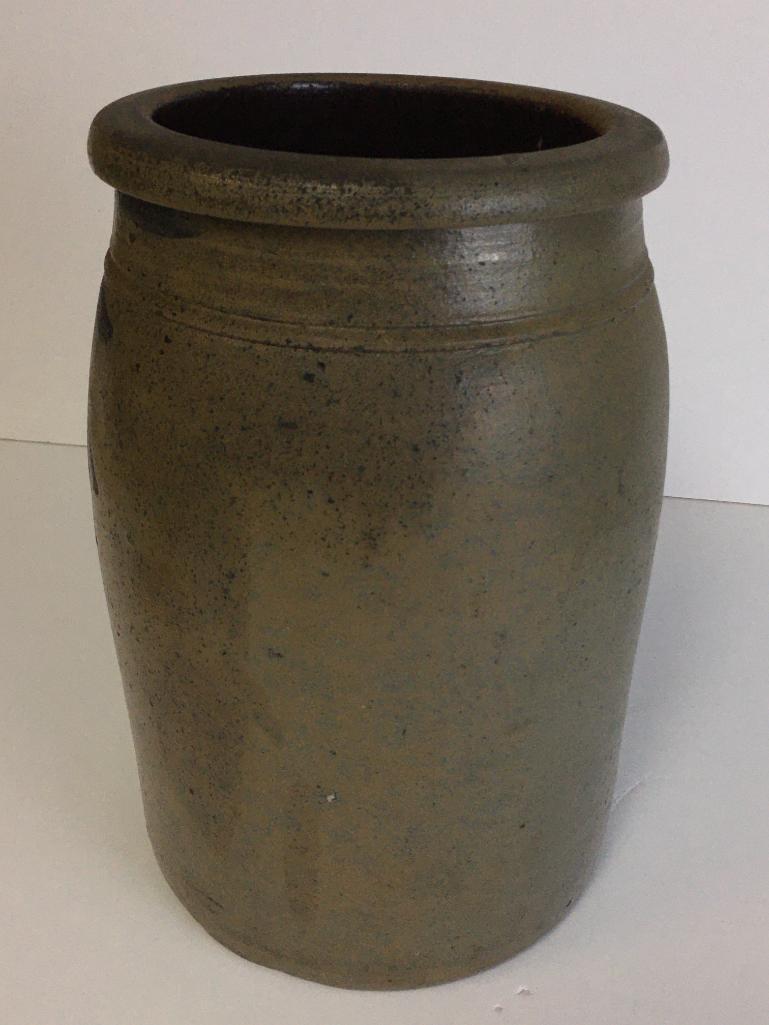 Antique Stoneware Crock w/Blue Markings