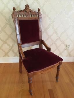 Victorian Chair w/Casters