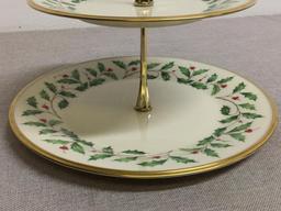 Lenox Holiday Two Tier Serving Tray