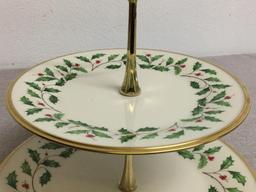 Lenox Holiday Two Tier Serving Tray