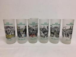 Group of Seven "Old Plantations" Cocktail Glasses