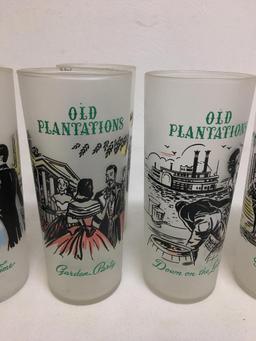 Group of Seven "Old Plantations" Cocktail Glasses