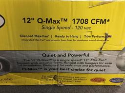 12 inch Q-Max 1708 CFM Silenced Max Fan