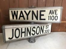 Old Dayton Street Sign - Wayne and Johnson