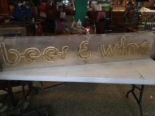 Beer and Wine Neon Sign - Non Working