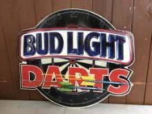 Metal Bud Light Darts Sign