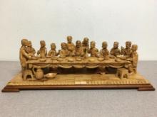 Wooden Carved Figurine of the "Last Supper"