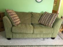 Oversized Loveseat Couch with Throw Pillows