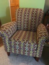 Plaid Upholstered Chair