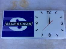 Lighted Blue Streak Clock