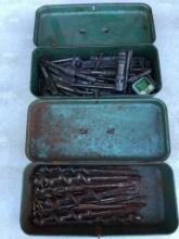 Two Metal Tool Boxes and Contents