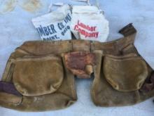 Group of Leather and Cloth Tool Belts