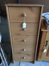 Particle Board Chest of Drawers w/Five Drawers