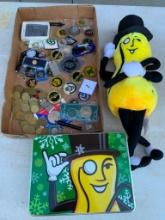 Misc Treasure Lot Incl Tokens, Mr Peanut Items and More