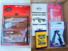 Misc Treasure Lot Incl 1978 Corvette Owners Manual, Smith and Wesson Pocket Knife and More